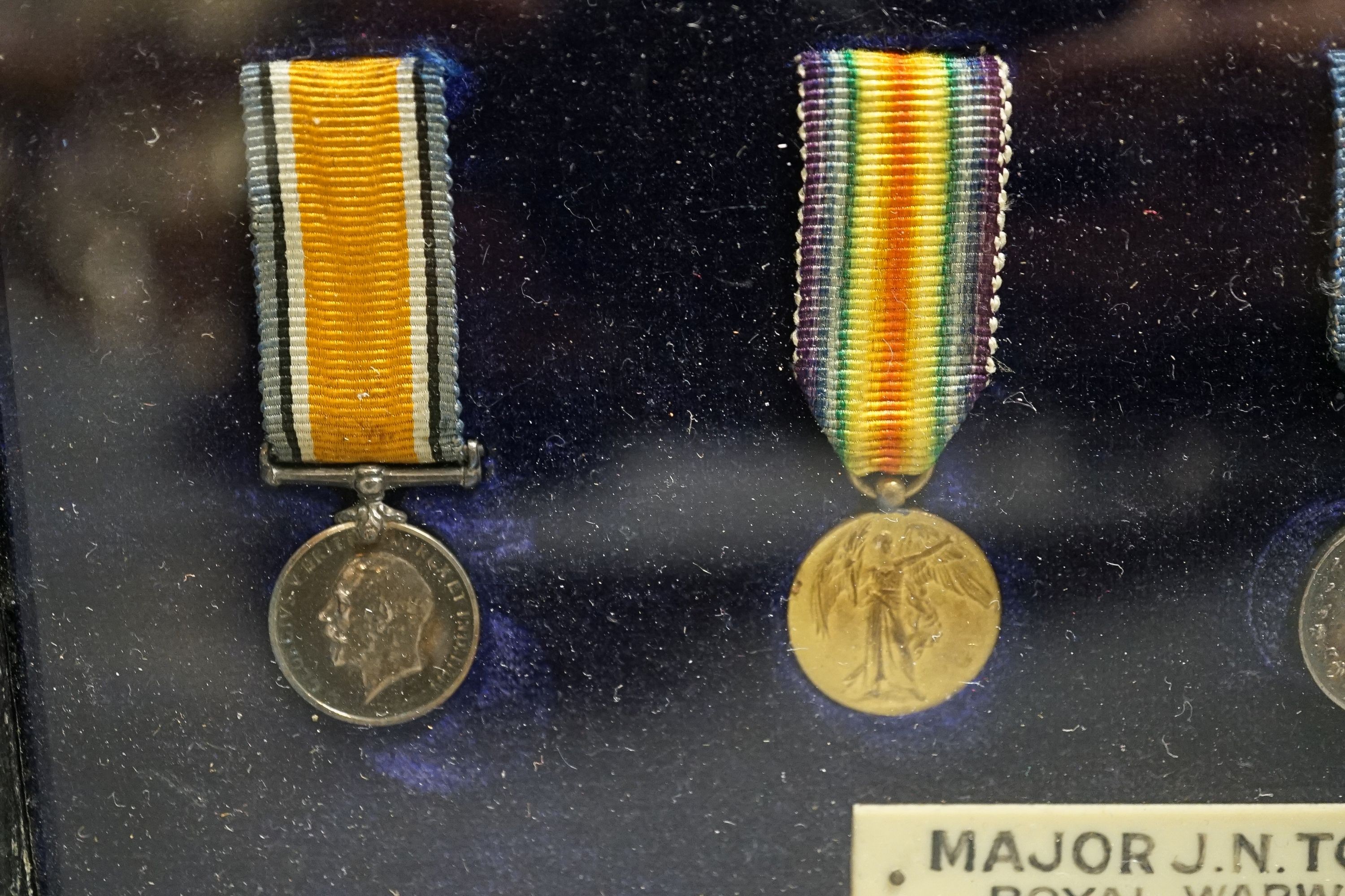 A group of Victoria to George V miniature medals to Major J N Townsend, DSO, TD, cased